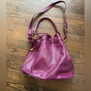 Vintage y2k real leather bucket bag